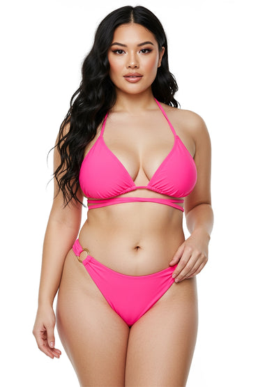 Strappy Ring Detail Bikini Set
