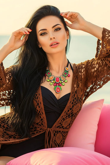 Open Knit Swim Cover-Up